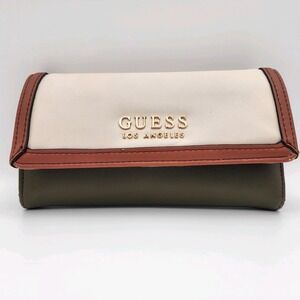 Milena Style Color-bock Slim Clutch Wallet By Guess